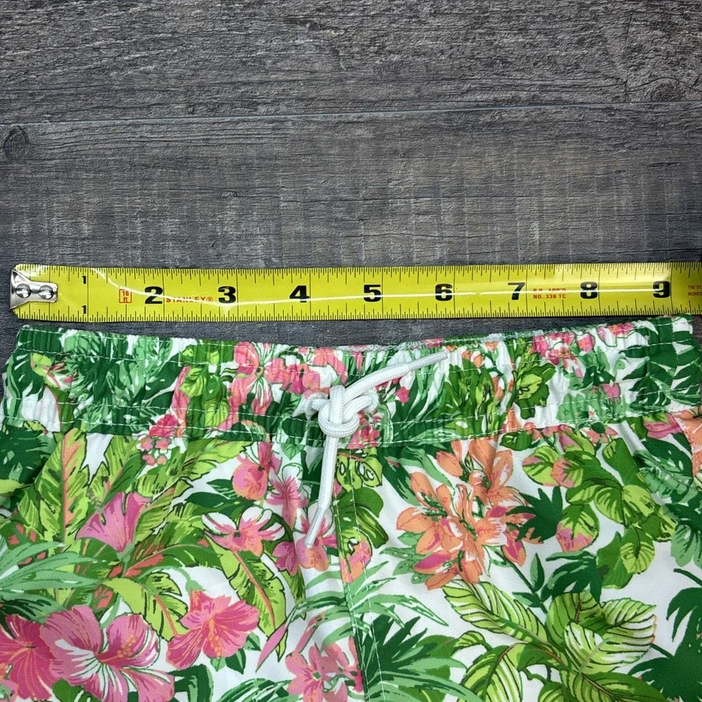 Janie and Jack Boys 18 To 24 Months Recycled Tropical‎ Floral Swim Trunk NEW